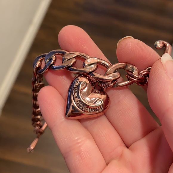 Y2K Juicy Couture PINK CHARM BRACELET NEW BARBIE BARBIECORE RARE HTF PUFF HEART - Picture 12 of 16